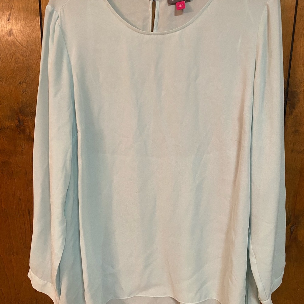 Vince Camuto Pale Blue Long-Sleeve Blouse
